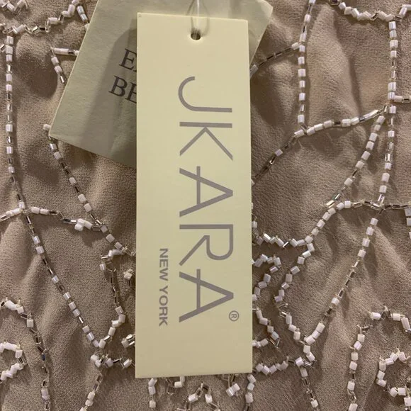 JKARA Beaded Mock Fair Dress - Picture 14 of 16